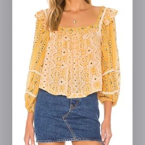 Free People Mostly Meadow Blouse (S)